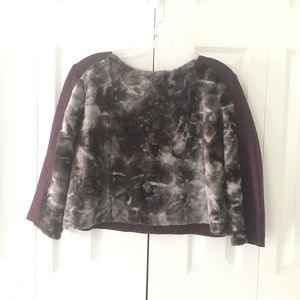 womens purple fur top